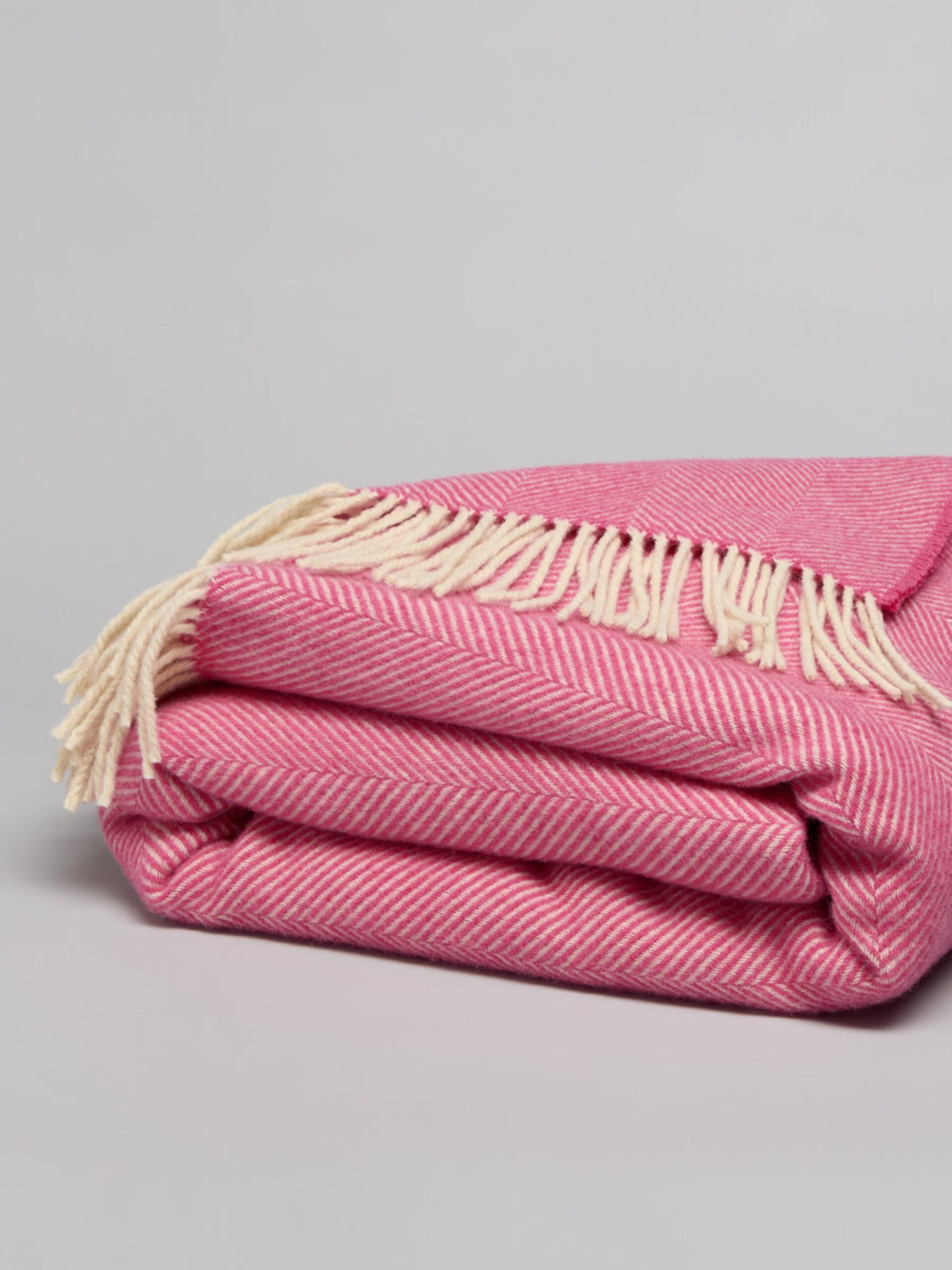 Fuchsia Pink Herringbone Blanket